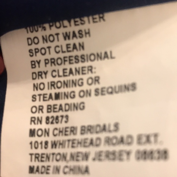 Authentic Tony Bowls Navy sequined Evening Dress Size 4 - Picture 13 of 14